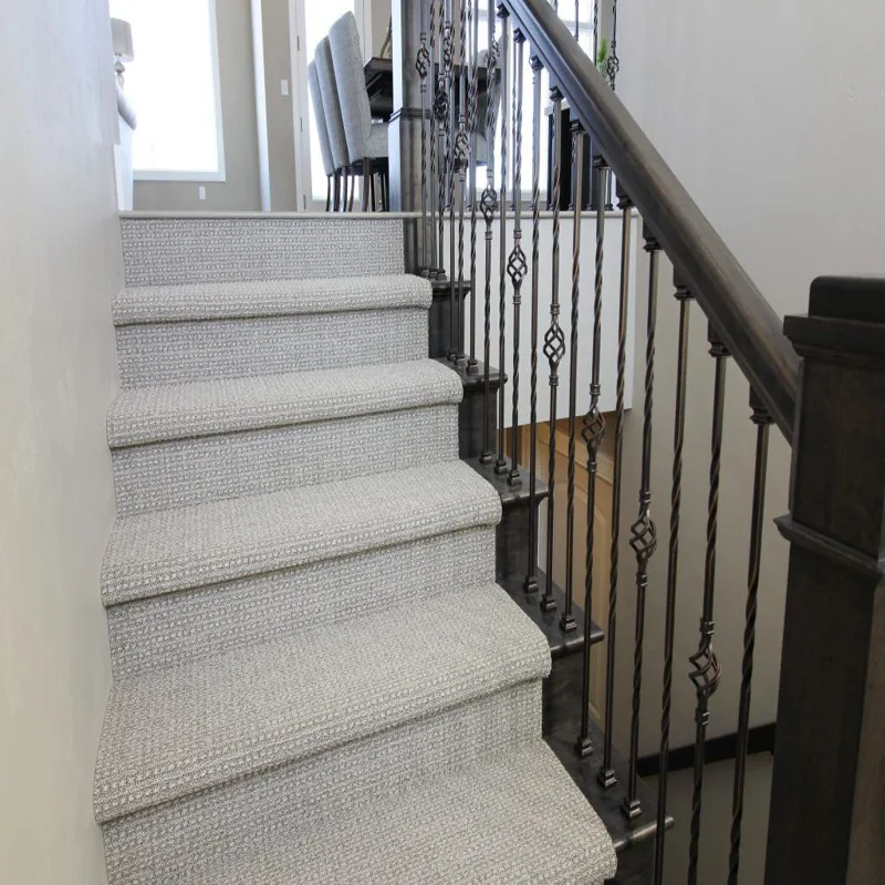 Grey-pattrend-stair-carpet